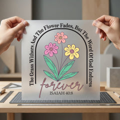 Isaiah Scripture Flowers Christian Christian Faith Ready to Press DTF Transfer for Dtf