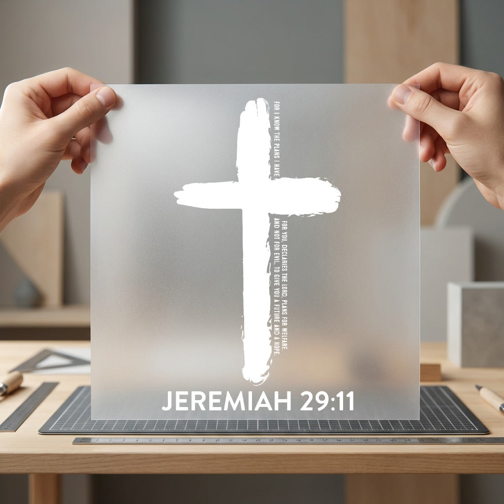 Jeremiah Cross Christian Diy Christian Faith Ready to Press DTF Transfer for Dtf