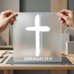 Jeremiah Cross Christian Diy Christian Faith Ready to Press DTF Transfer for Dtf