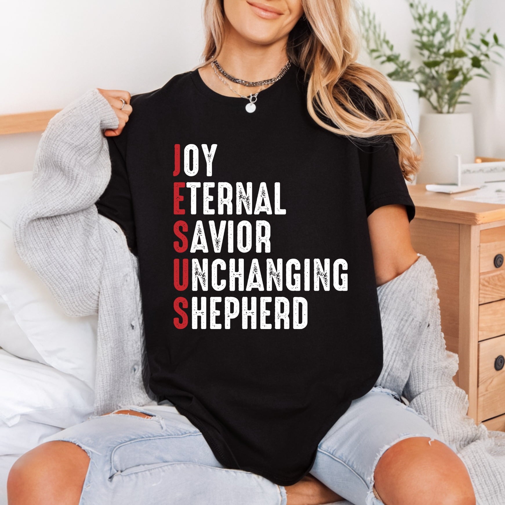 Jesus Acronym Faith Distressed Christian Faith Ready to Press DTF Transfer for Dtf