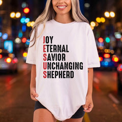 Jesus Acronym Faith Distressed Christian Faith Ready to Press DTF Transfer for Dtf