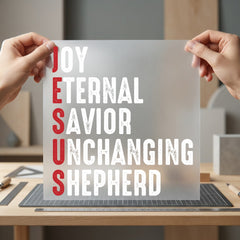 Jesus Acronym Faith Distressed Christian Faith Ready to Press DTF Transfer for Dtf