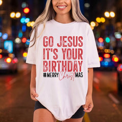 Jesus Birthday Christmas Holiday Christian Faith Ready to Press DTF Transfer for Dtf