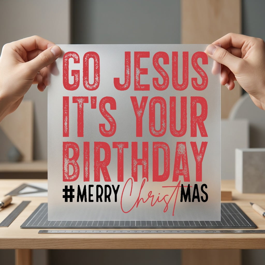 Jesus Birthday Christmas Holiday Christian Faith Ready to Press DTF Transfer for Dtf