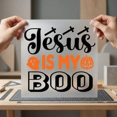 Jesus Boo Halloween Christian Christian Faith Ready to Press DTF Transfer for Dtf