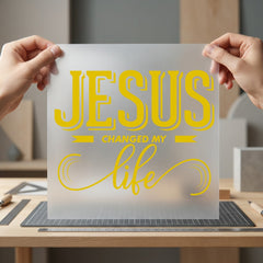 Jesus Changed Life Christian Christian Faith Ready to Press DTF Transfer for Dtf