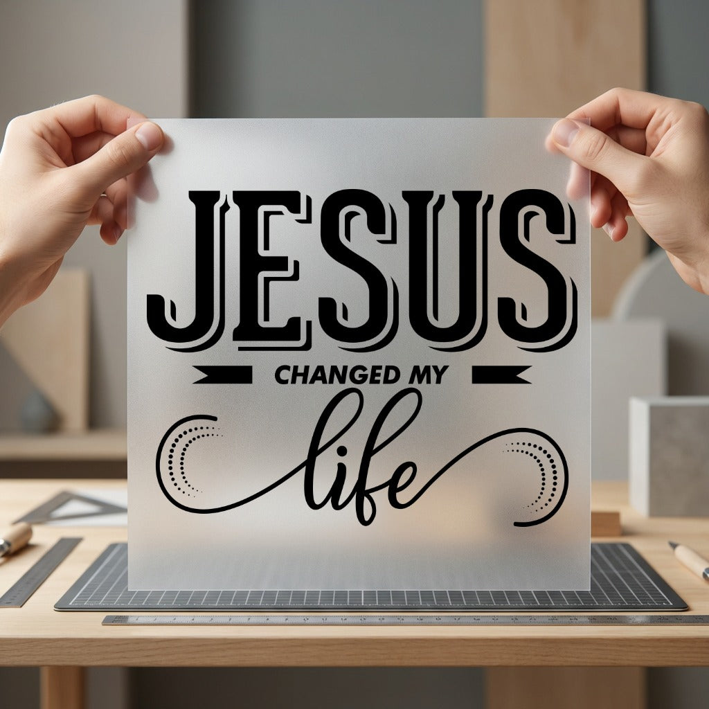 Jesus Changed Life Christian Christian Faith Ready to Press DTF Transfer for Dtf