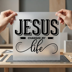 Jesus Changed Life Christian Christian Faith Ready to Press DTF Transfer for Dtf
