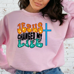 Jesus Changed My Life | Retro Faith Sweatshirt - Luckets.com