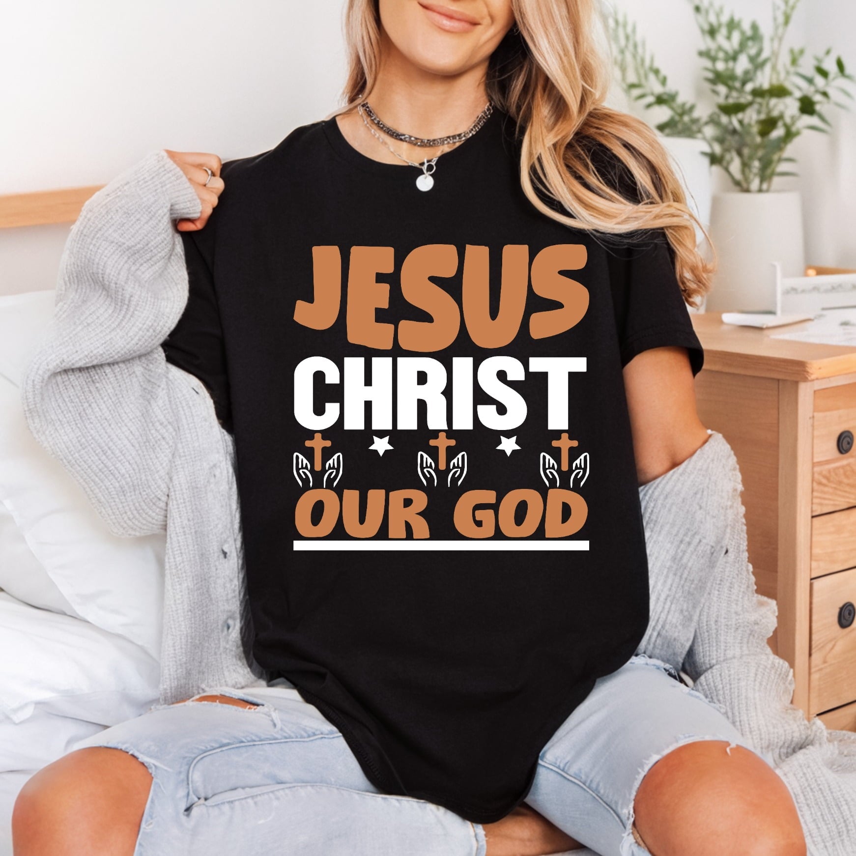 Jesus Christ God Faith-based Christian Faith Ready to Press DTF Transfer for Dtf
