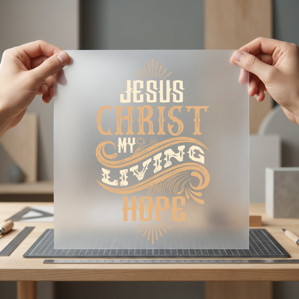 Jesus Christ Living Hope Christian Faith Ready to Press DTF Transfer for Dtf