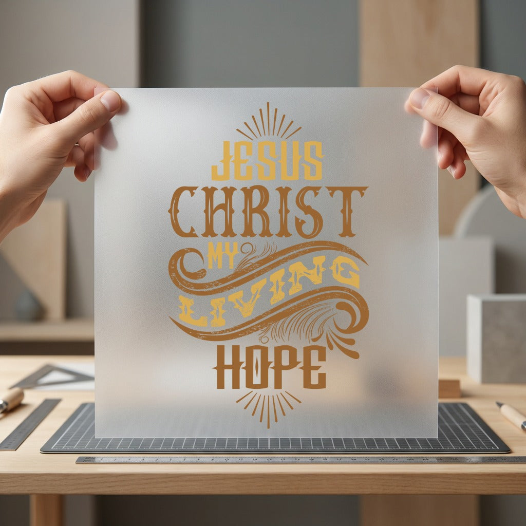 Jesus Christ Living Hope Christian Faith Ready to Press DTF Transfer for Dtf