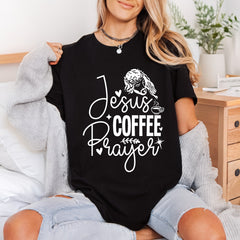 Jesus Coffee Prayer Faith Christian Faith Ready to Press DTF Transfer for Dtf
