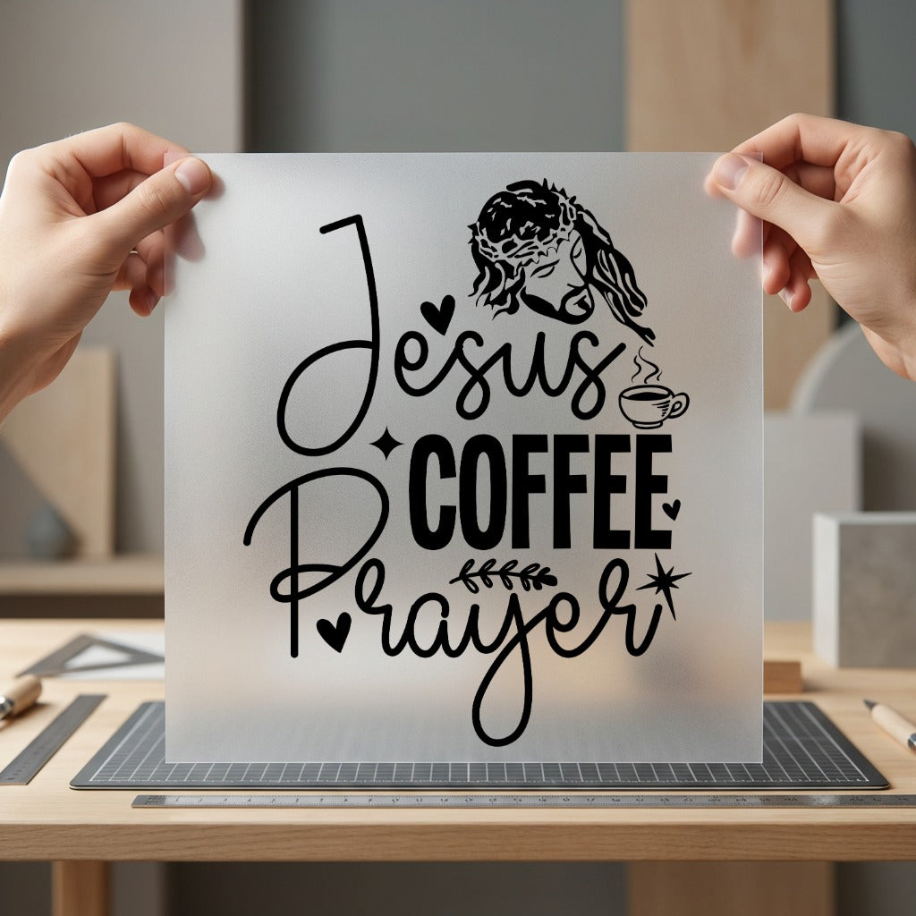 Jesus Coffee Prayer Faith Christian Faith Ready to Press DTF Transfer for Dtf