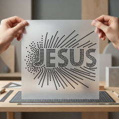 Jesus Dot Burst Christian Christian Faith Ready to Press DTF Transfer for Dtf