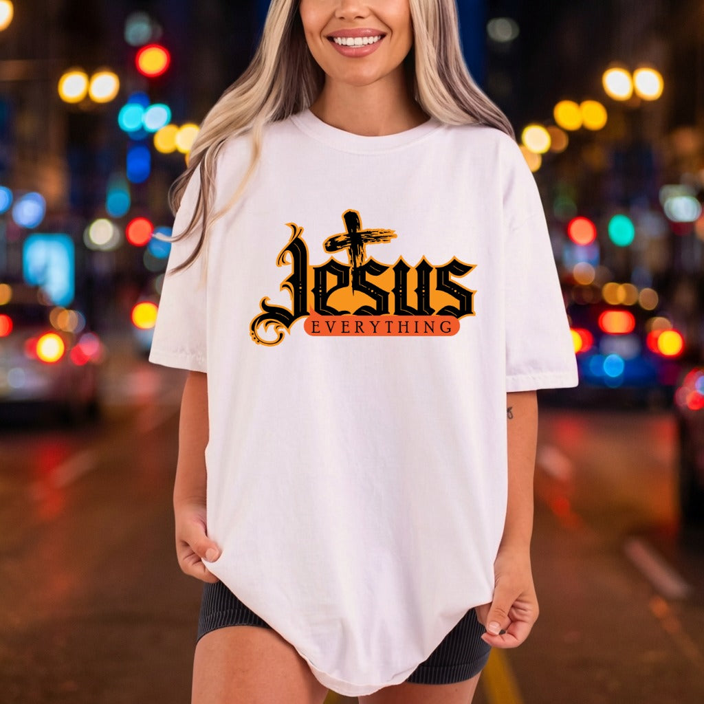 Jesus Everything Cross Christian Christian Faith Ready to Press DTF Transfer for Dtf