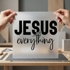 Jesus Everything Faith Script Christian Faith Ready to Press DTF Transfer for Dtf