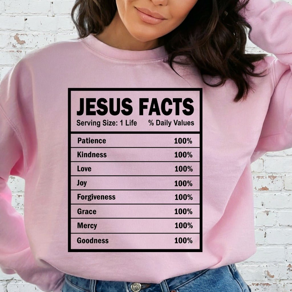 Jesus Facts | Divine Attributes & Faith Sweatshirt - Luckets.com