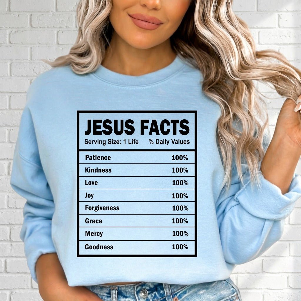 Jesus Facts | Divine Attributes & Faith Sweatshirt - Luckets.com
