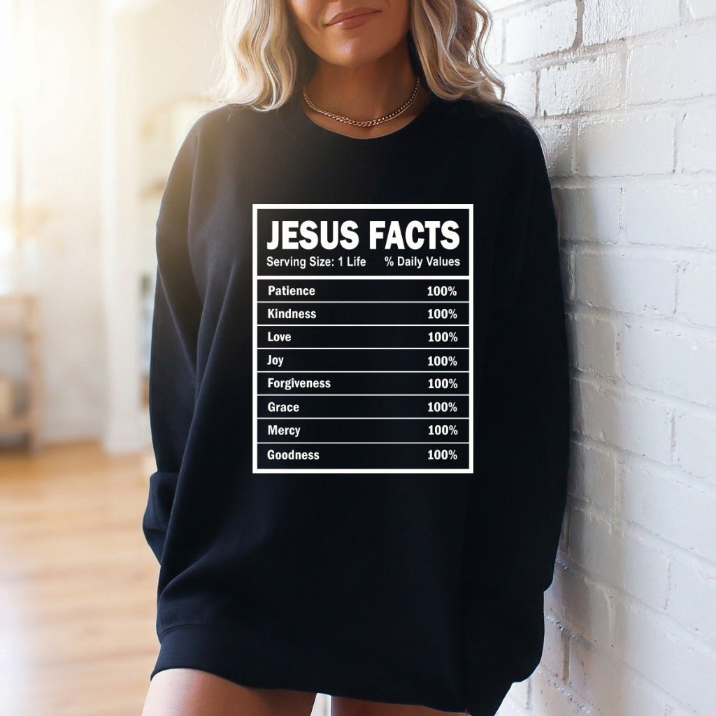 Jesus Facts | Divine Attributes & Faith Sweatshirt - Luckets.com