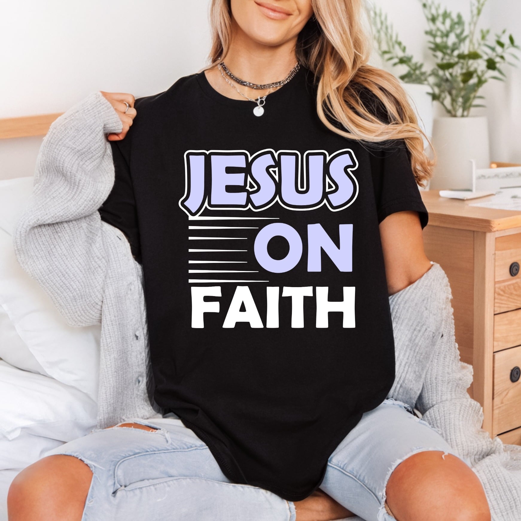 Jesus Faith Inspirational Diy Christian Faith Ready to Press DTF Transfer for Dtf
