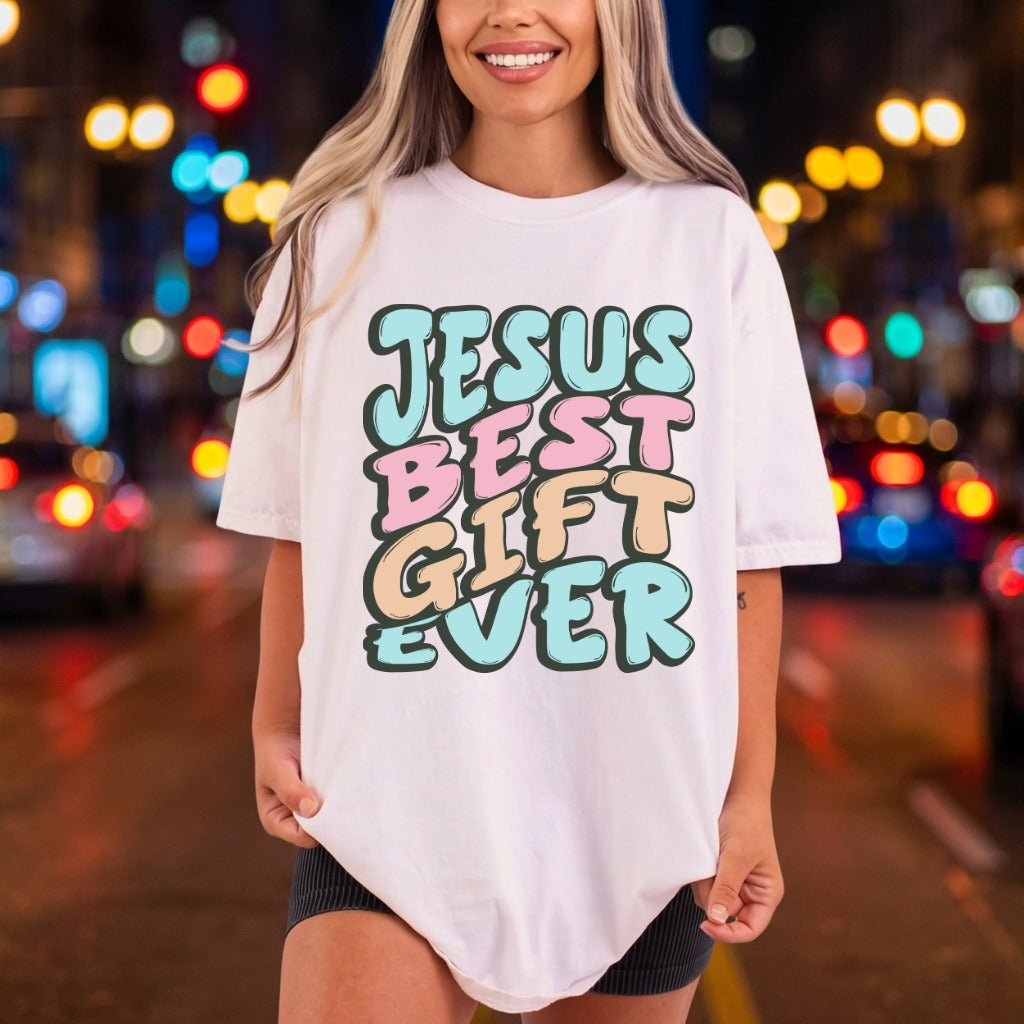 Jesus Gift Ever Retro Christian Faith Ready to Press DTF Transfer for Dtf