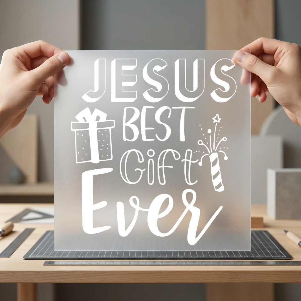 Jesus Gift Ever Script Christian Faith Ready to Press DTF Transfer for Dtf