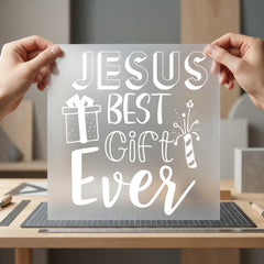 Jesus Gift Ever Script Christian Faith Ready to Press DTF Transfer for Dtf