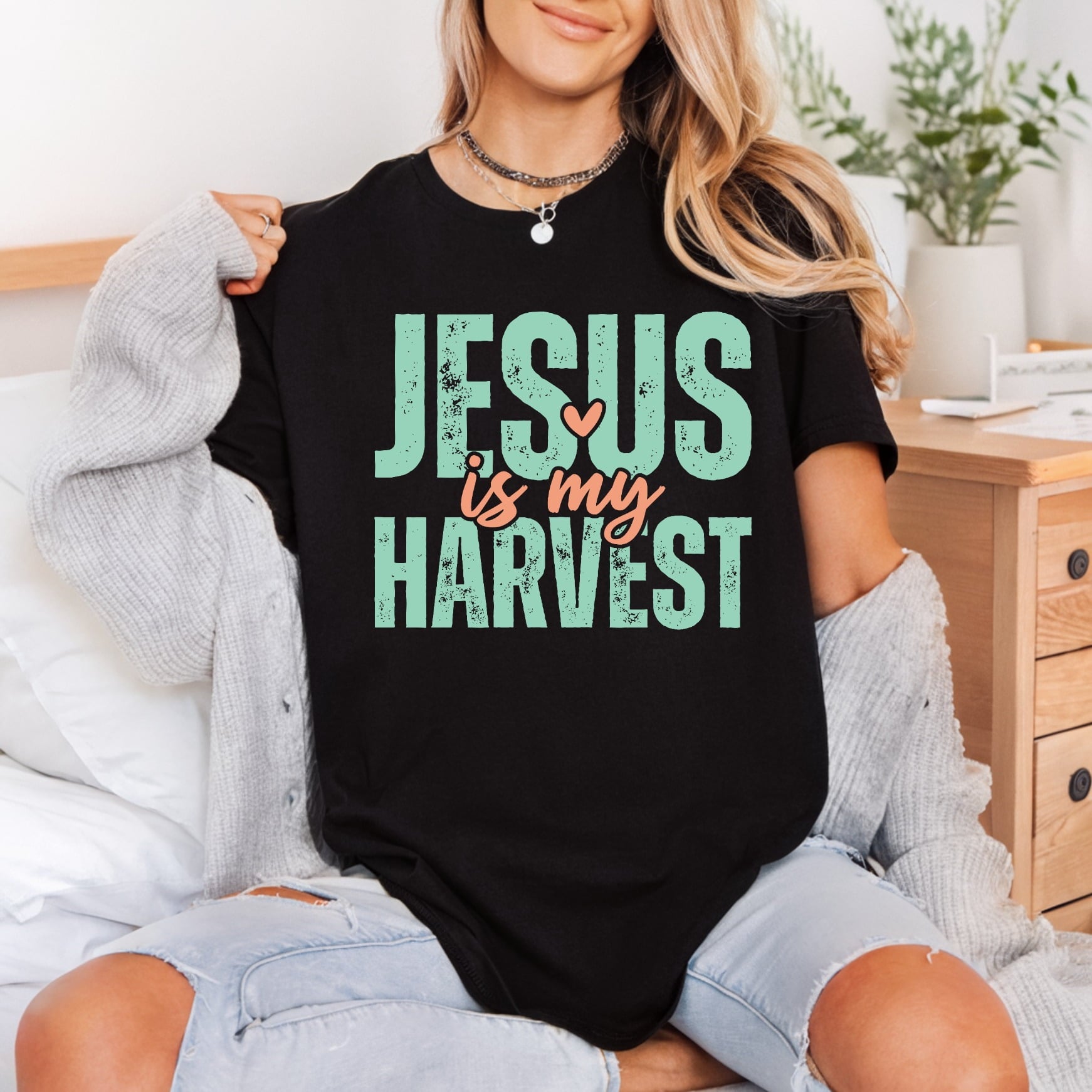 Jesus Harvest Faith-inspired Diy Christian Faith Ready to Press DTF Transfer for Dtf