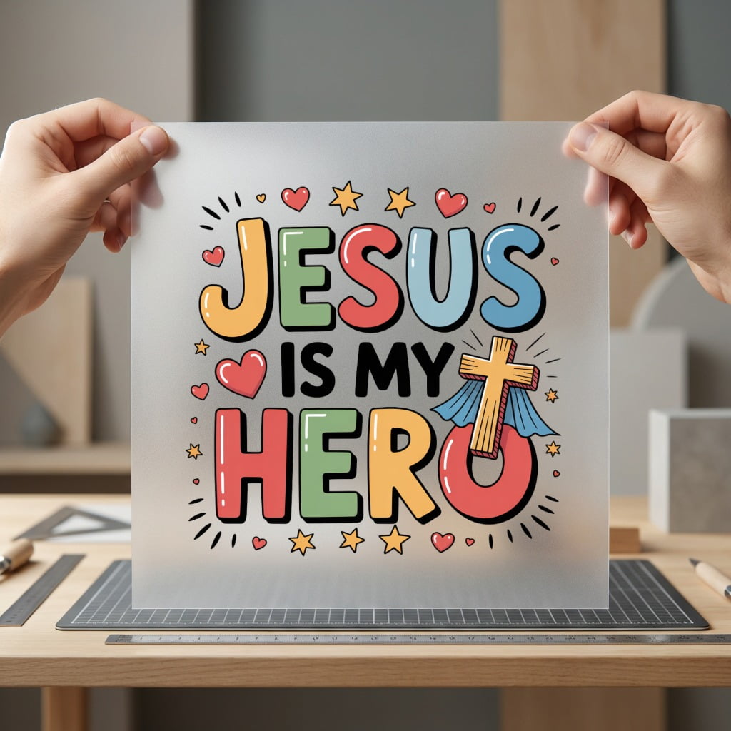 Jesus Hero Christian Text Christian Faith Ready to Press DTF Transfer for Dtf