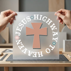 Jesus Highway Heaven Retro Christian Faith Ready to Press DTF Transfer for Dtf
