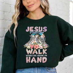 Jesus I Can't Even Walk | Trust & Guidance Sweatshirt - Luckets.com