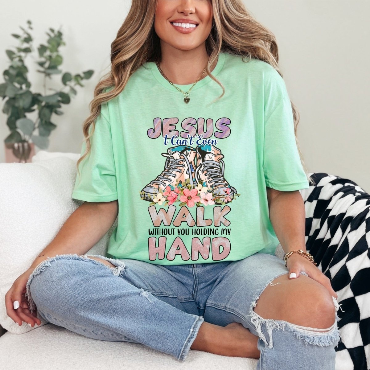Jesus I Can't Even Walk | Trust & Guidance Tee - Luckets.com