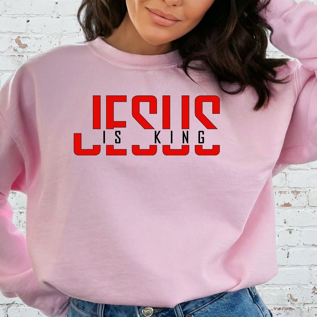 Jesus Is King | Bold Declaration Faith Sweatshirt - Luckets.com