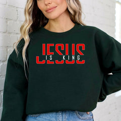 Jesus Is King | Bold Declaration Faith Sweatshirt - Luckets.com
