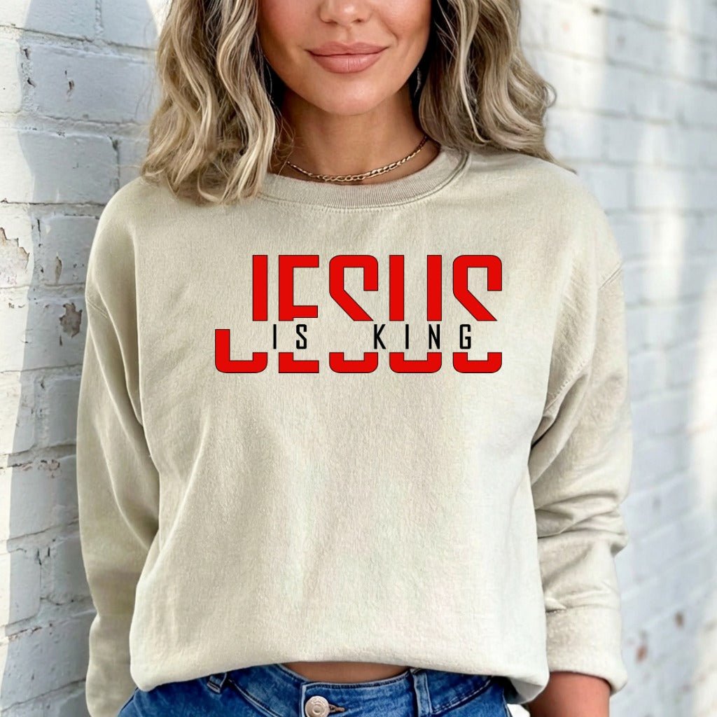 Jesus Is King | Bold Declaration Faith Sweatshirt - Luckets.com