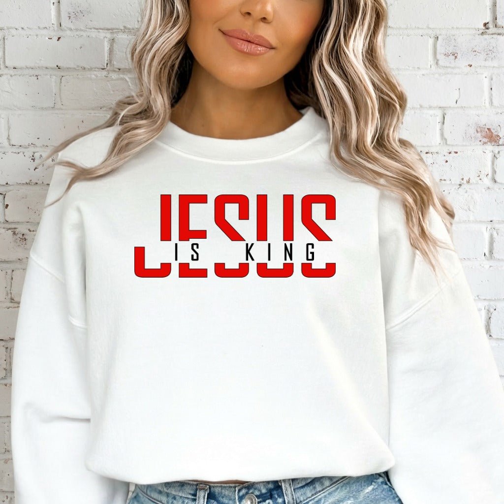Jesus Is King | Bold Declaration Faith Sweatshirt - Luckets.com