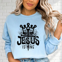 Jesus Is King | Crown & Nails Faith Sweatshirt - Luckets.com
