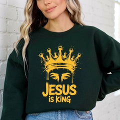 Jesus Is King | Regal Faith Worship Sweatshirt - Luckets.com