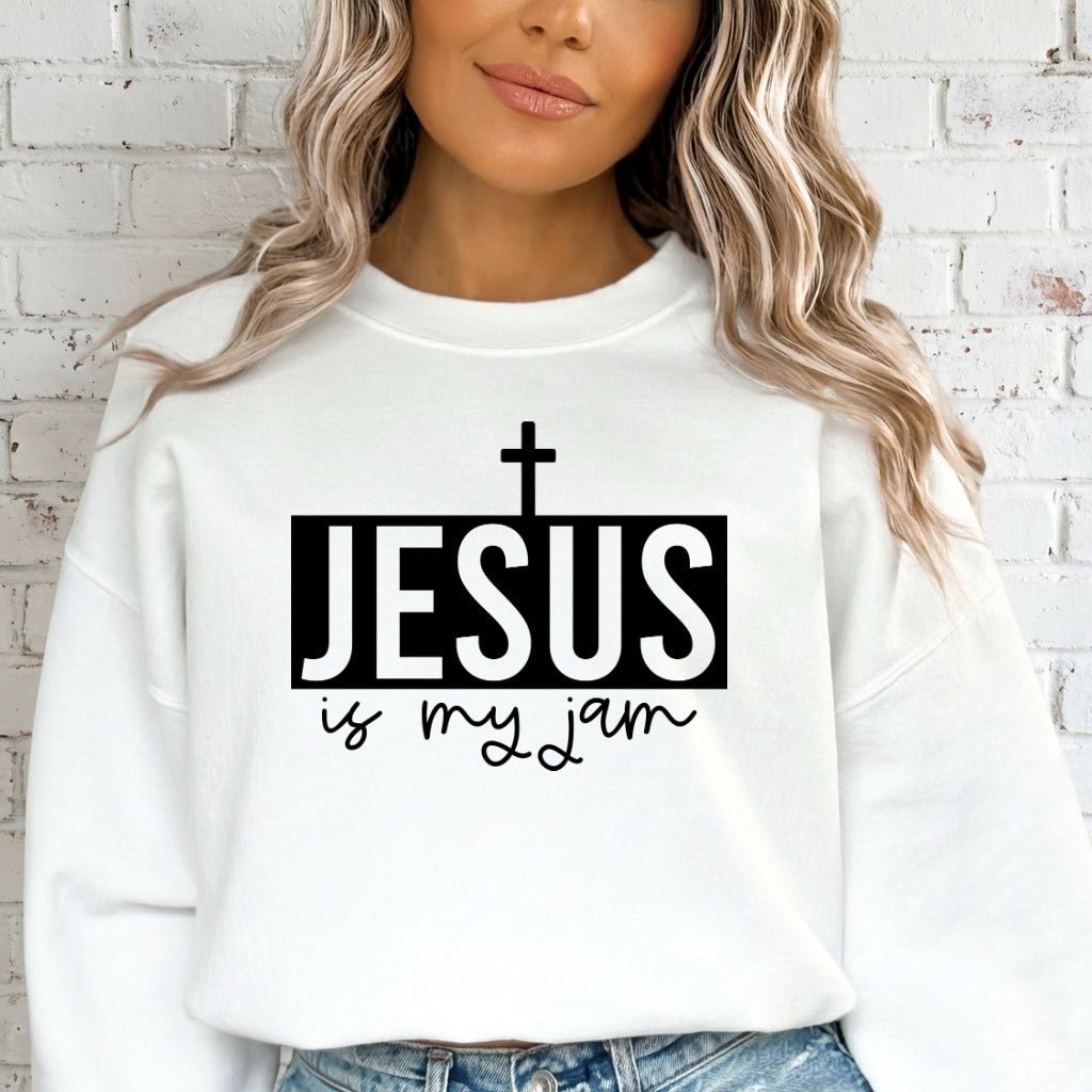 Jesus Is My Jam | Modern Faith Statement Sweatshirt - Luckets.com