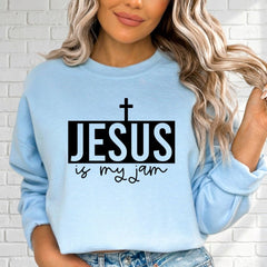 Jesus Is My Jam | Modern Faith Statement Sweatshirt - Luckets.com