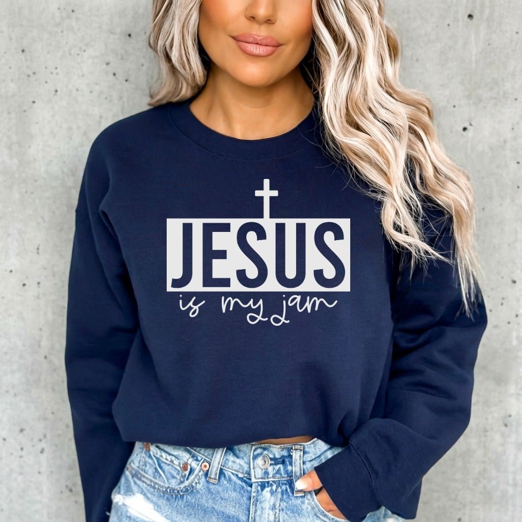 Jesus Is My Jam | Modern Faith Statement Sweatshirt - Luckets.com