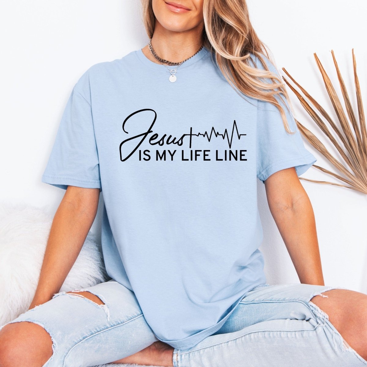Jesus Is My Life Line | Faith & Heartbeat Tee - Luckets.com