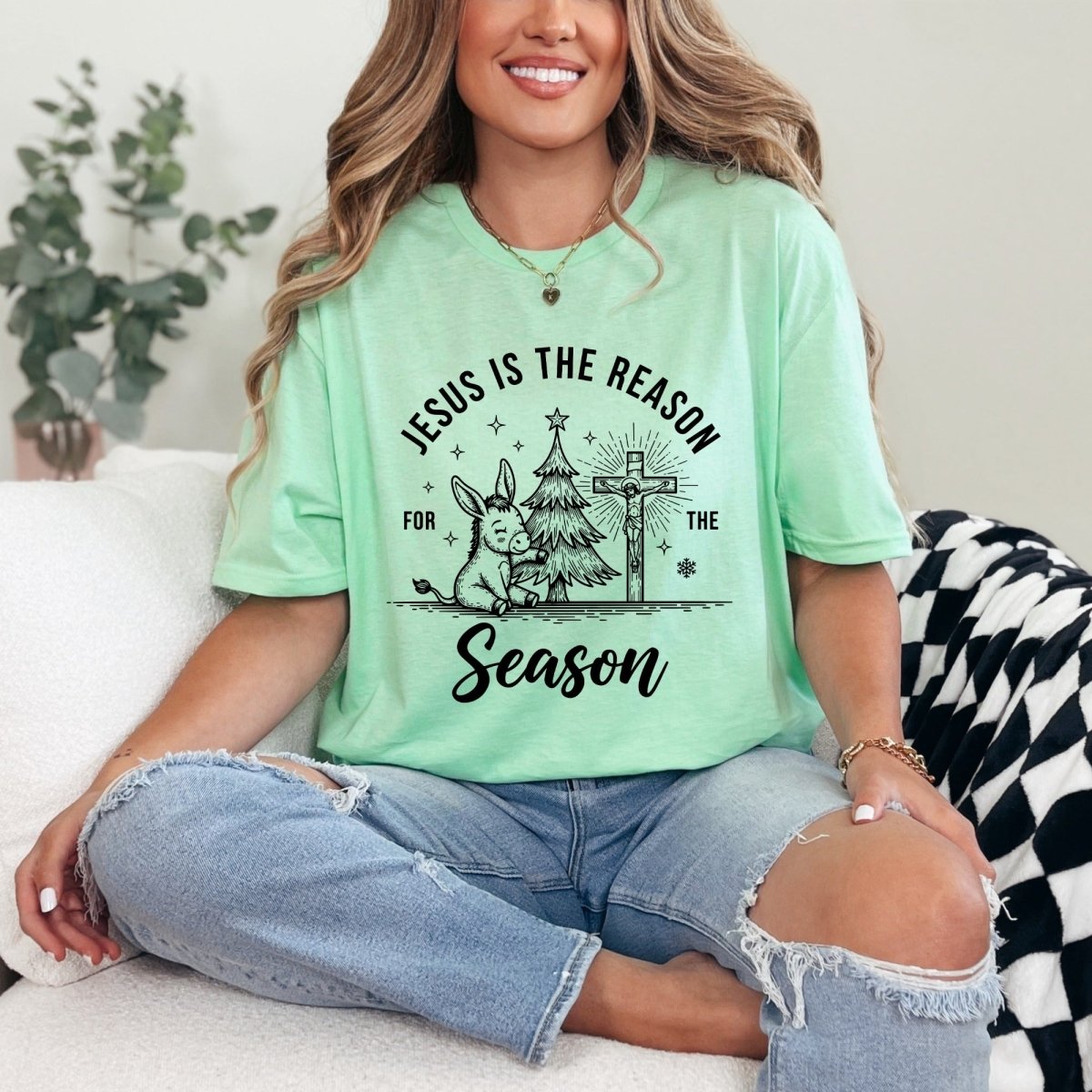 Jesus Is The Reason | Christmas Joy & Faith Tee - Luckets.com