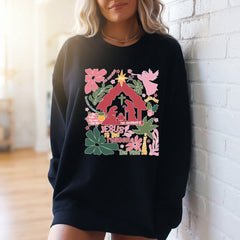 Jesus Is The Reason | Nativity Scene Sweatshirt - Luckets.com
