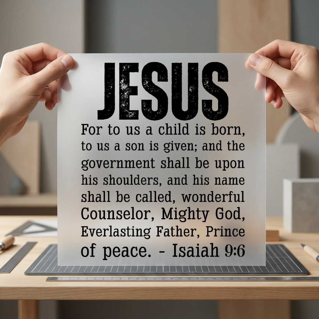 Jesus Isaiah Scripture Diy Christian Faith Ready to Press DTF Transfer for Dtf