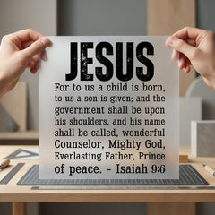 Jesus Isaiah Scripture Diy Christian Faith Ready to Press DTF Transfer for Dtf