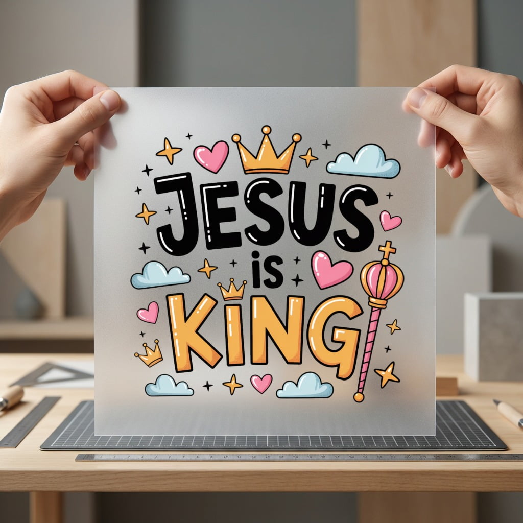 Jesus King Christian Diy Christian Faith Ready to Press DTF Transfer for Dtf