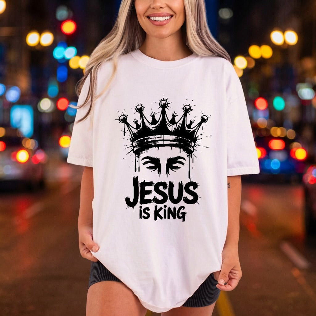Jesus King Crown Faith-inspired Christian Faith Ready to Press DTF Transfer for Dtf