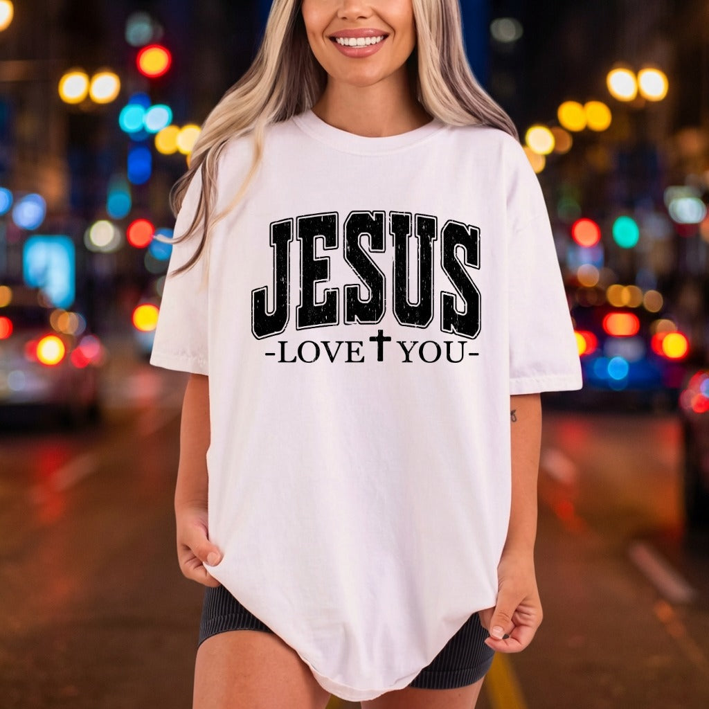 Jesus Love You Text Christian Faith Ready to Press DTF Transfer for Dtf